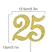 Numbrer 25 Cake Topper for Happy 25th Birthday or Anniversary Party Decoration Supplies