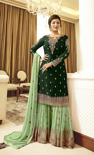Image of Indian /Pakistani Eid Ramzan Party Wear Wedding Wear Sharara Style Salwar Suit for Women