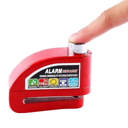 Trava de Disco Freio Cadeado Moto Sensor Alarme Sonoro 110db Anti Furto Roubo Motocicleta Bike Bicic