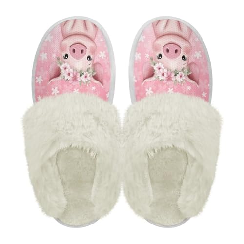 Cozy Slippers for Women Indoor House Shoes with Anti-Skid Sole and Fuzzy Collar Warm Slippers2