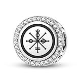 Abalorio de plata de ley 925 con símbolo de Pandora, para pulsera, rueda de la fortuna, para esposa, mamá, regalo de cumpleaños de Navidad