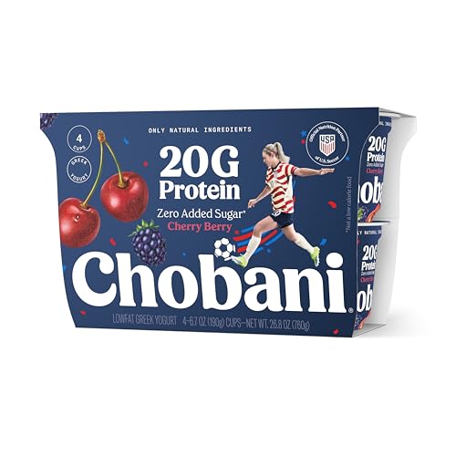 Chobani® 20g Protein Lowfat Greek Yogurt Cherry Berry 6.7oz 4PK