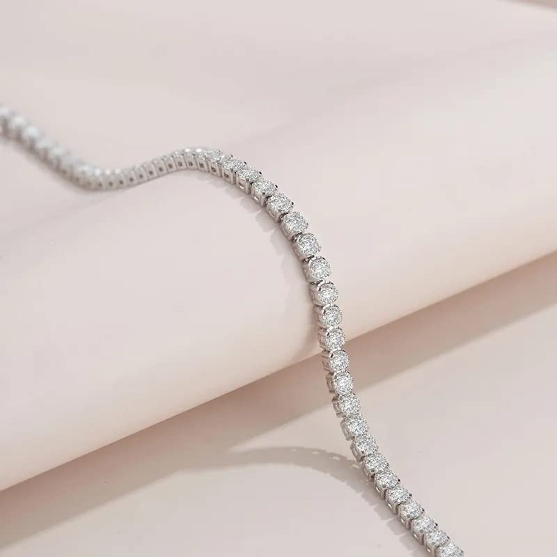 3mm Moissanite Tennis Armband für Frauen 925 Sterling Silber Diamant Kette Armbänder Armreif mit