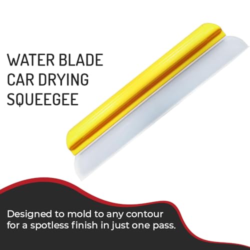 Image of HI-TECH 14 inch Silicone Water Blade Car Drying Squeegee - Streak-Free, Fast-Drying, Scratch-Free Car Wash Tool (Pack of 2)