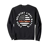 The Thin Pizza Line Distressed Blue Lives Matter Sweatshirt