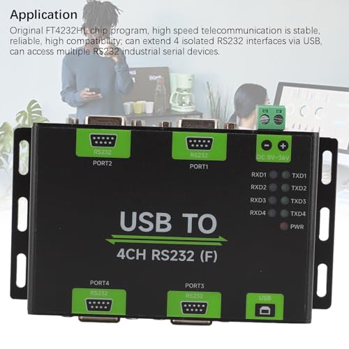 Convertidor USB a RS232 de Grado Industrial Kadimendium con Chasis de Aluminio 2