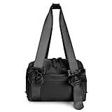 FASTFAIRY Small Gym Shoulder Bag For Women: Black Purse Handbags With Adjustable Strap - Millennials Gen Z Fitness Enthusiasts - Yoga Pilates Strength Training