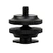 JJC Hot Shoe Mount Adapter with 1/4"-20 Stud for Zoom H4N H5 H6 Recorder/Tascam DR-05 DR-40 Recorder/LED Light/and Other Device with Female 1/4"-20 Tripod Screw to be Mounted on Standard Hot Shoe