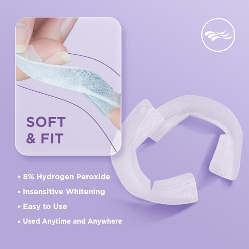 Image of Whitening Strips for Teeth,Effective and Fast Results Teeth Whitening Trays,10 Treatments Safe and Gentle Whitening Gel Teeth Whitening Trays Kit
