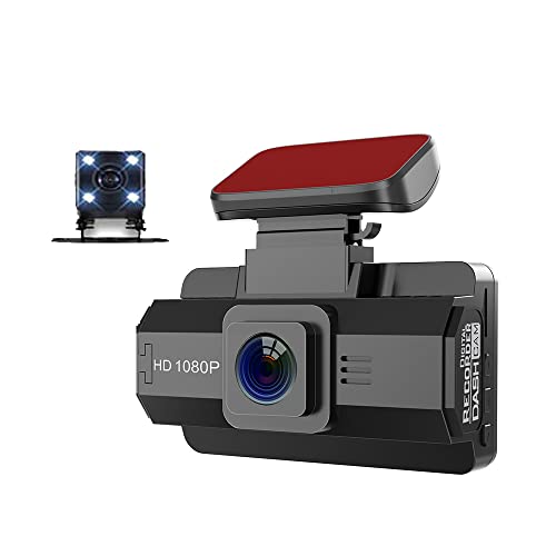 Henniu Gravador de vídeo de carro de lente dupla multilíngue Auto Dash Cam Gravador de câmera de car