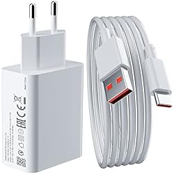 Cargador Xiaomi 33W Amazon Cargador rápido y 2 m Cable USB C para Redmi Note 11, cargador Turbo para XiaoMi Pad 5/11 Lite/11i/Redmi Note 11S/10S/Note 11 Pro/10 Pro/Mi 11T Pro/12T/POCO X5 Pro/POCO F3/POCO X3 NFC/POCO M4 Pro