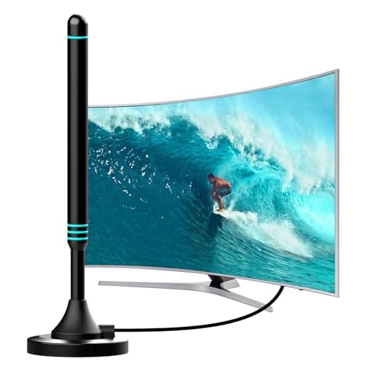 AtomDream Tech Antena TV Interior 4K con Base Magnética – Antena TDT Digital Omnidireccional 360°, Cable Coaxial 5M, Compatible con Smart TV, Fácil Instalación y Alta Estabilidad
