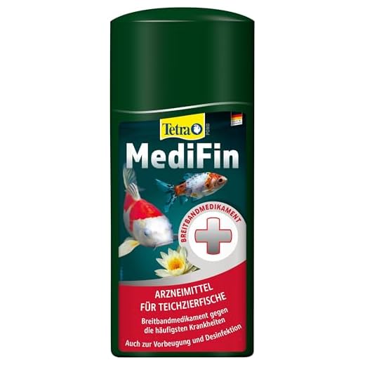 Tetra Pond MediFin (universell wirkendes Arzneimittel für alle Gartenteichfische, Vorbeugung Desinfektion Medikament Garten Krankheiten), 500 ml Flasche