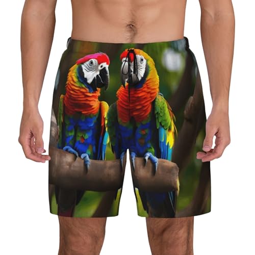 Bañador para hombre transpirable y ligero de secado rápido con diseño de loros