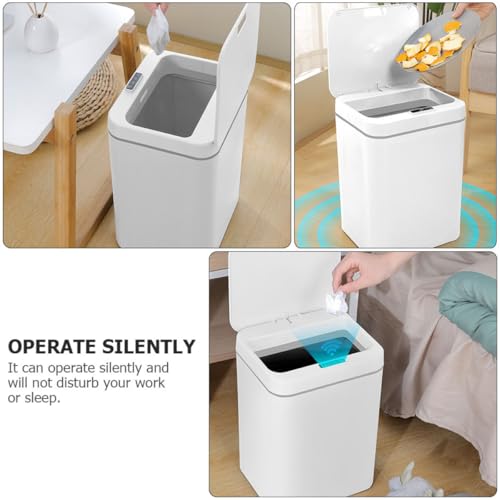 Caneca de basura automática con sensor 16l blanca miniatura 3