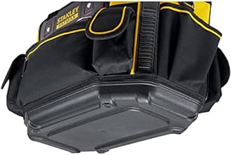 STANLEY FATMAX Round Top Rigid Tool Bag, 18", Quick Tool Access with Wide Opening Zip Design, Multiple Internal and External Pockets, Carry Handle and Shoulder Strap, 20kg Load Capacity, FMST1-70749