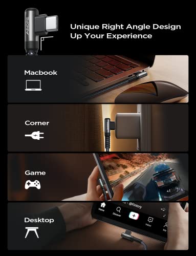 Ainope Usb C To Usb C Charger Cable Fast Charging 100W 2 Pack 6.6Ft Type C To Type C Fast Charger Charging Cord Right Angle Compatible With Samsung S23 S22 Note 20 Ipad Pro/Air/Mini Macbook Air/Pro #TOP6