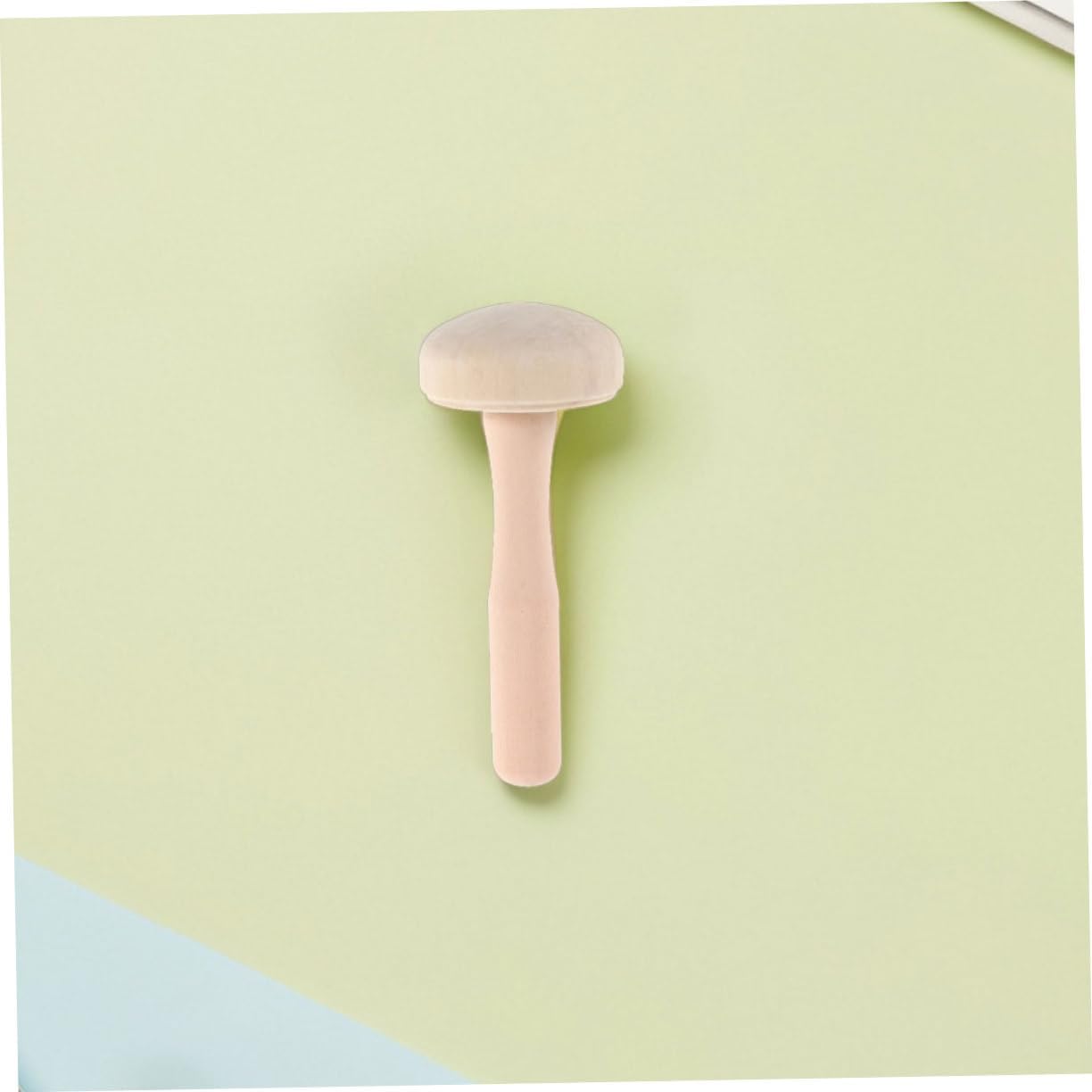 DIYEAH 10pcs Mushroom Shape Printmaking Tools Wood Rubbing Roller for Painting Crafts Home Decor
