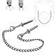 Edelstahl Nippel Nippelklemmen Brustwarzen Sex Nipple Clamps mit Metallkette Brust Schamlippen Clip Sex Sklaven Nippel Klemmen BDSM Erotik SM Sexspielzeug Extreme Paare Nippel Klemmen Frauen