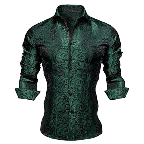 Camisa de cachemir para hombre en jacquard de seda de alta sastrería