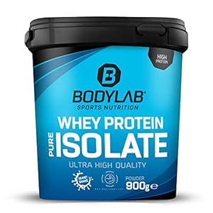 Whey Protein Isolate Neutraal 900g Bodylab24, eiwitpoeder gemaakt van Whey Isolate, Whey eiwitpoeder kan de spieropbouw ondersteunen, geconcentreerd iso-eiwit vrij van aspartaam