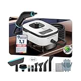 14-IN-1 Dampfreiniger Handgerät【99,99% Keimreduktion-Führende Deutsche SPJ Technik】【9-Sekunden Turbo-Dampf-Intelligent Turbo Steam System】Dampfreiniger für Alles,Dampfbesen für Boden, Küche etc.