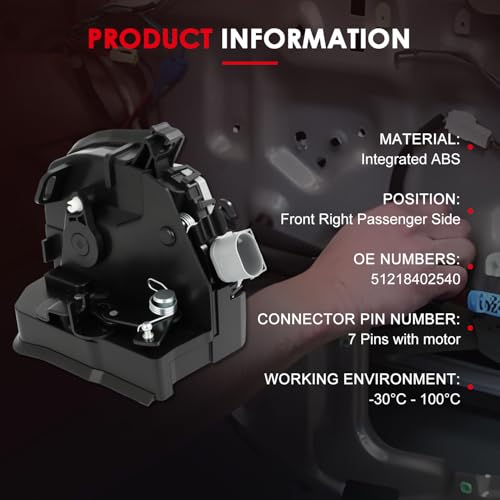 Image of CCIYU Door Lock Actuator Front Right Passenger Side for BMW X5 00-06