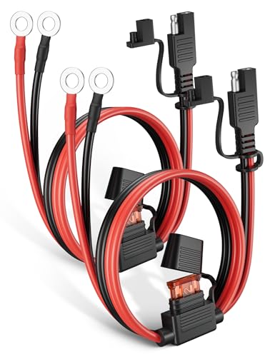 Oyviny 2Pack 1.98FT SAE Battery Charger Cable with 10A Inline...