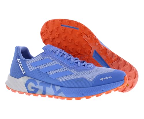 Image of adidas Terrex Agravic Flow 2 GTX Mens Shoes Size 14, Color: Blue Dawn /Blue Fusion /Impact Orange-Blue