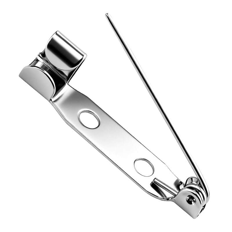 Safety Brooch Pins Backs, 30mm Silver Bar Pins (30mm)