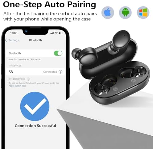 kurdene Wireless Earbuds Bluetooth 5.3 Light Weight in Ear Headphones - 2