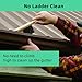 Gutter Clean Rake,Metal Rain Gutter Cleaning Tool,Multi-Angle Gutter Cleaning from The Ground,4-13.5FT Extension Pole High Reach Gutter Cleaning Tools with Brush.