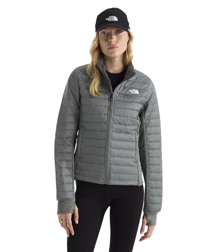 The North Face Women's Canyonlands Hybrid Jacket | Water Resistant Top with Heatseeker Insulation, Breathable Underarm Vent Panels, TNF Medium Grey Heather, Large