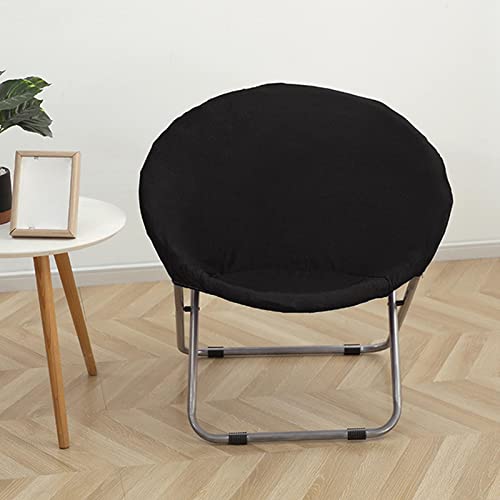 Housse de chaise extensible velours noir lavable et résistante Moon - 5