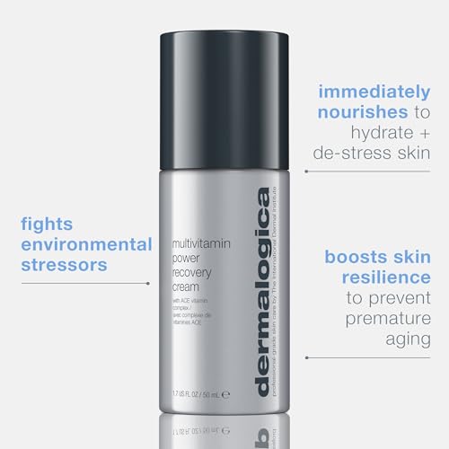 Dermalogica MultiVitamin Power Recovery Face Cream, Hydrating Facial Moisturizer with Antioxidants - Preventing Signs of Skin Aging, 1.7 fl oz