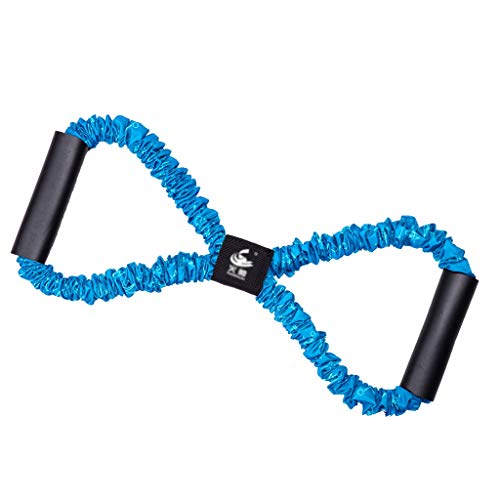 Yoga Rally 8-character Female Yoga Equipment Pilates Expansion Chest Pull Rope Elastic Band With Open Shoulders Thin Back Thin Arms Fitness Latex Tube (Color : Blue (20 lb))