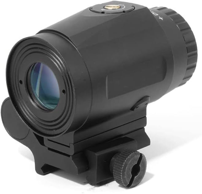 P-2 Enclosed System Red Dot Scope 3.5 MOA with 1.54'' Base and 3X Magnifier with 90°/180° Push-Button Flip-to-Side QD Quick Release/Detach Mount，Fits for Standard 20mm Pic Rail System Mounting