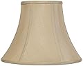 Taupe Medium Bell Lamp Shade 7" Top x 14" Bottom x 11" Slant x 10.5" High (Spider) Replacement with Harp and Finial - Imperial Shade