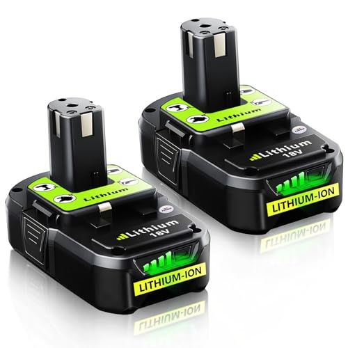 ANTOOLOCKER Replacement for Ryobi 18V Battery: 18V 4.0Ah Lithium-ion Compatible with Ryobi P102 P103 P105 P107 P108 P109 P122 Cordless Power Tools 2 Pack
