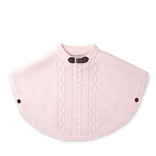 Hope & Henry Girls' Sweater Cape Heather Pink #TOP4
