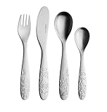 Design: schaeferdesign Puresigns SEVEN Petys Kinderbesteck Edelstahl Matt Silber 4-teilig