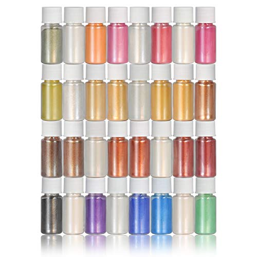 Mica Powder 32 Colors, Epoxy Resin Dye, Powdered Pigments Set, Pigment for Powder