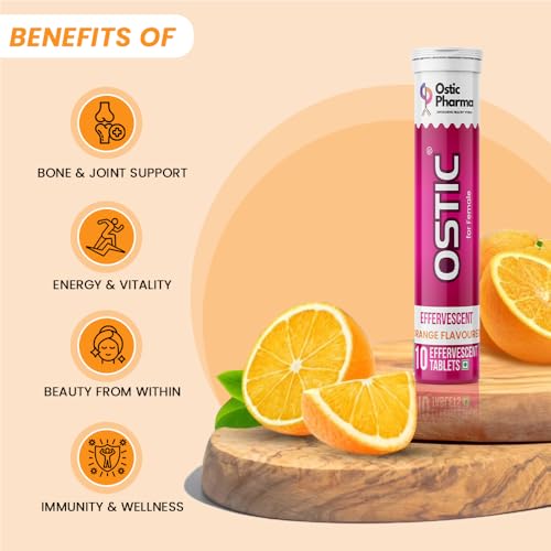 Image of Ostic: Wellness Product for female | Orange Flavour | Multivitamins and mineral | 10 Tablets