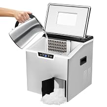 2-in-1 Ice Maker Machine, 66-88Lbs/Day Countertop Ice Cube Maker with Crushed Ice Function, 12-22 Mins for 32 Square Ice, 1.8L Water Tank for Home, Kitchen, Office, Party Use