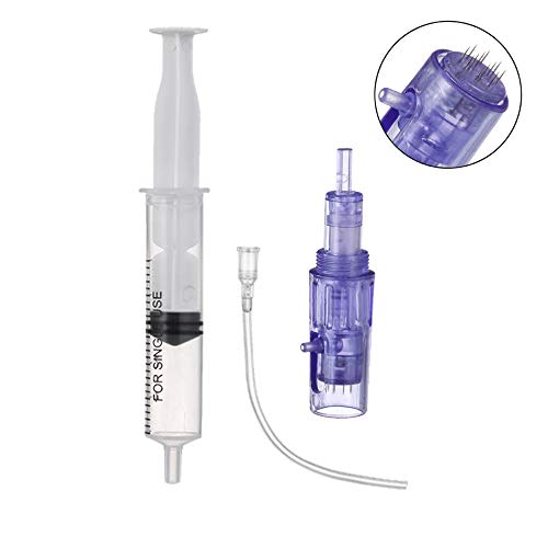 8 unidades 36/12 Pin Nano redondo Aguja Cartucho eléctrico Dermapen agujas de repuesto, ajustable ranura de rosca para Electric Derma Pen