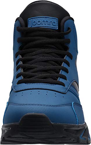 Joomra Men's High Top Shoes Blue For Walking Jogging Gym Fitness Travel Lace Up High Mid Ankle Cushion Trainer Athletic Tennis Sneakers Size 11 #TOP3
