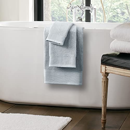 Nate Home By Nate Berkus 100% Cotton Terry 2-Piece Extra Large Bath Sheet Towel Set | 608 Gsm, Ultra Soft, Thick And Absorbent Towels For Bathroom From Mdesign - Set Of 2, Heron (Light Blue) #TOP1
