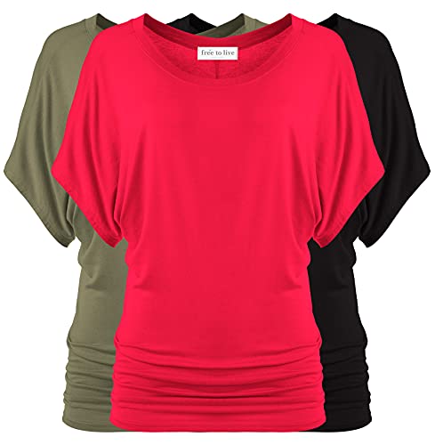 Tops dolman de manga corta para mujer juego de 3 camisetas para un look casual de fin de semana