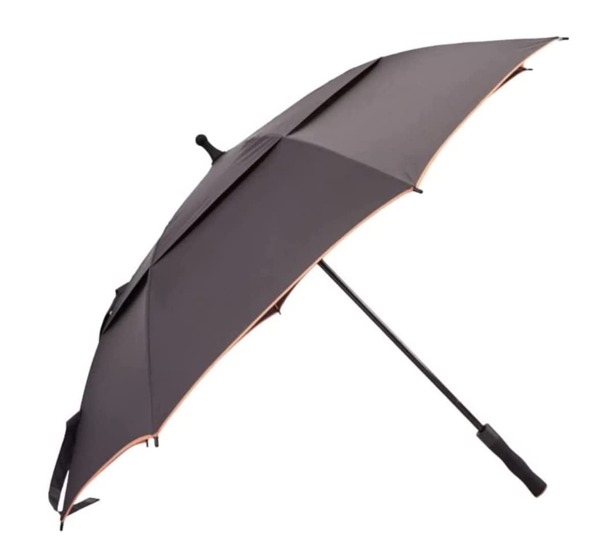 Parasol Odporny na Burzę 53 -calowy Wiatrakowy Wózek Wzmacniający Wózek Na Pchanie Kompatybilny Auto Open Double Canopy Parasol Samochód Parasol (Color : Light Gray)