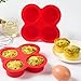 Puyeipt 2 Pack Air Fryer Egg Bite Molds, 4-Cup Mini Round Muffin Pans Silicone Baking Molds for for Oven, Air Fryer and Pot